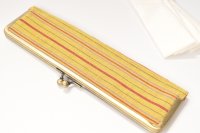 がま口襷入れ　カモミーラ会津布