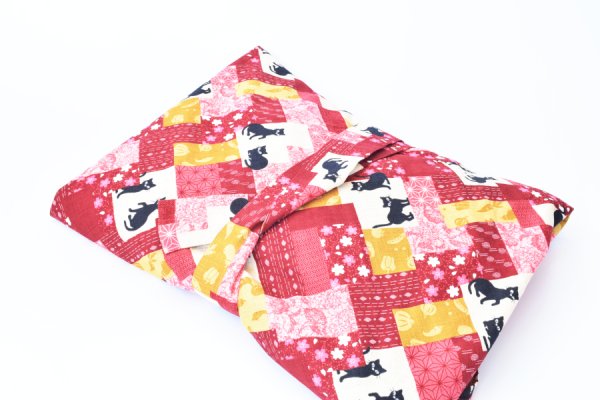 画像2: 紐付　ふろしき　CAT赤